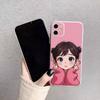 Чехол для телефона с рисунком мультяшной девочки для iPhone17,16,15,14,13,12,11 Plus,Pro Max Мягкий прозрачный чехол