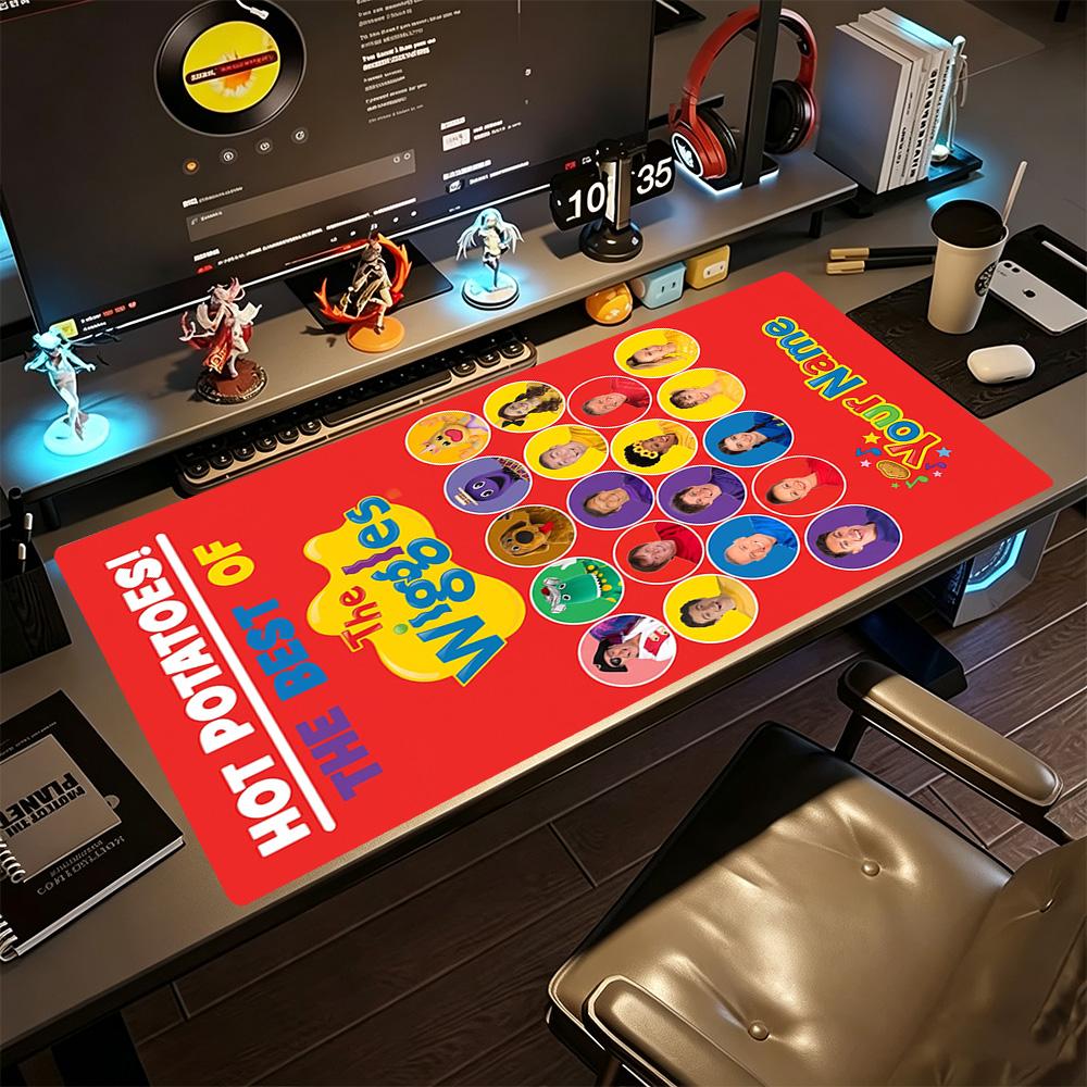 Wiggles Personalized Text Mouse Pad Gamer Mousepad Office Mouse Mats Non-Slip Rubber Bottom Office and Gaming Desk Decoration