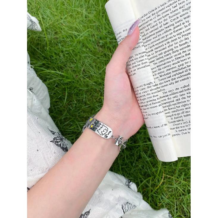 New High quality cute cat metal Strap For Apple Watch band women 40mm 41mm 38mm 42mm 44mm 45mm 46mm starp