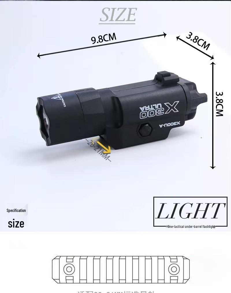Тактический подствольный фонарь X300U для пистолета G17 Glock P1 - Высокояркий нейлоновый аксессуар.