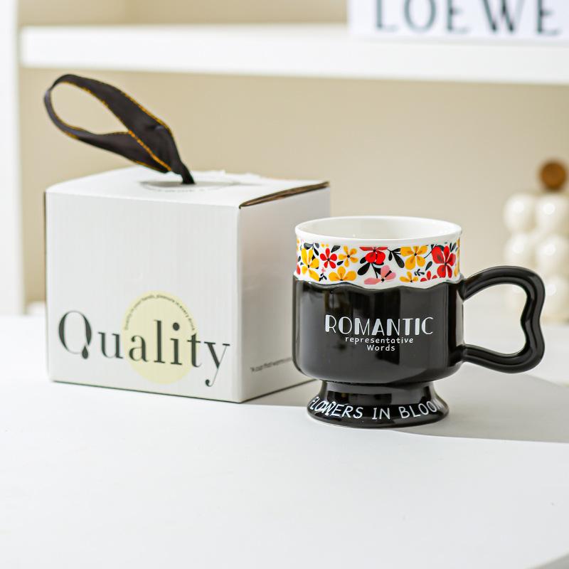 Ретро Кубок Кружка Легкая Роскошь Пара Европейская Керамическая Чашка для Молока Подарок Женский Дом Высокая Ценность Чашка для Воды