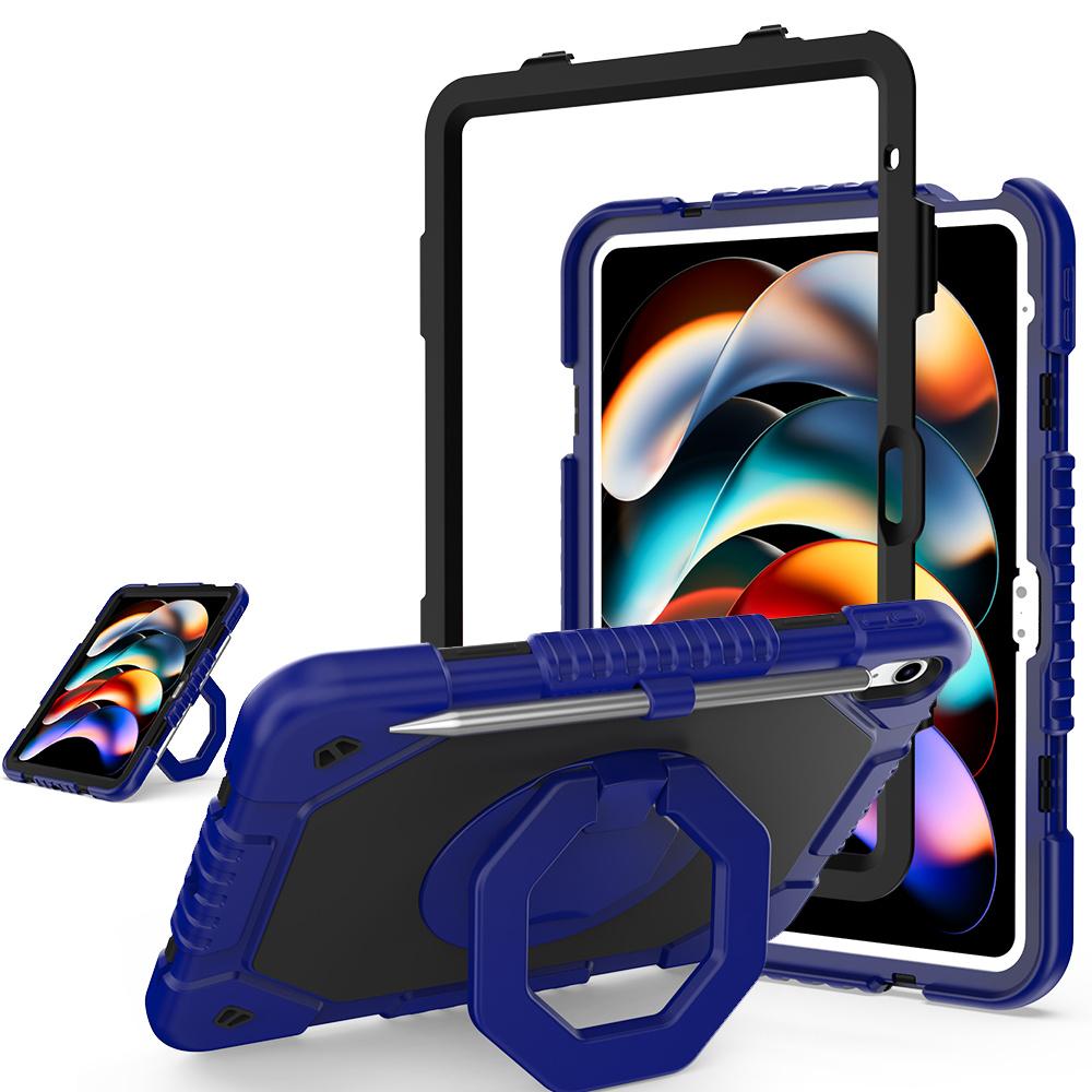 For iPad (2025) / 10.9 (2022) Case Hand Grip Kickstand Shockproof Silicone + PC Tablet Cover with Pen Slot