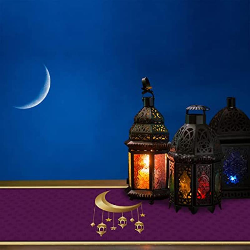 Рамадан Льняная скатерть Ид Мубарак Ифтар Исламская мечеть Скатерть Религиозный фестиваль Ресторан Домашний декор Скатерть