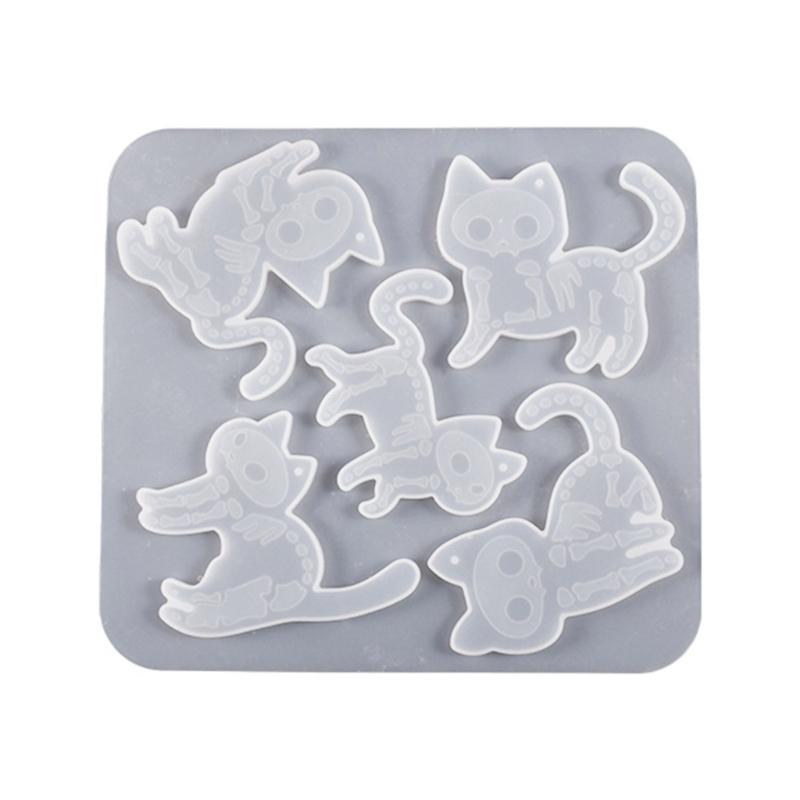 Брелок для кошек, серьги, силиконовая форма для смолы, уникальная форма для Хэллоуина, форма для литья эпоксидной смолы, изготовление ювелирных изделий, ремесленный дисплей