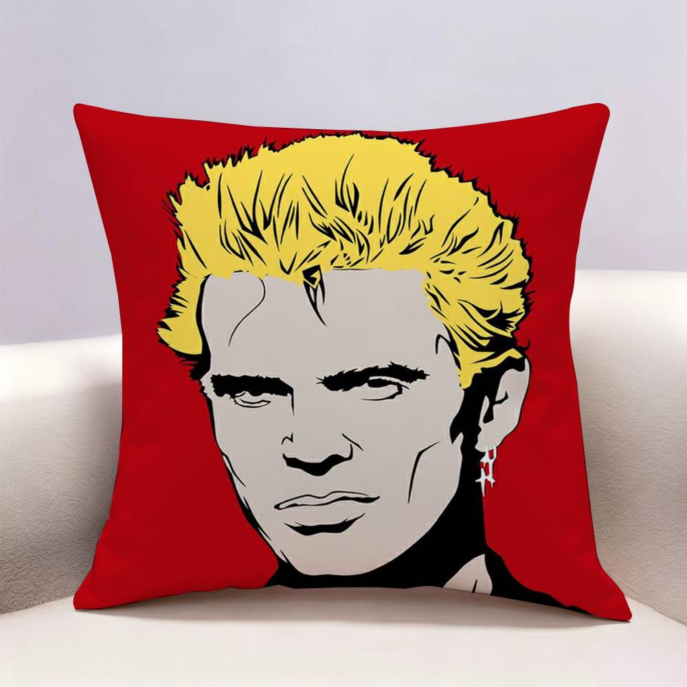 Singer BBilly Idol Doublesided print Pillow Case for Sofa Living Room Home office Decor Protective Cover