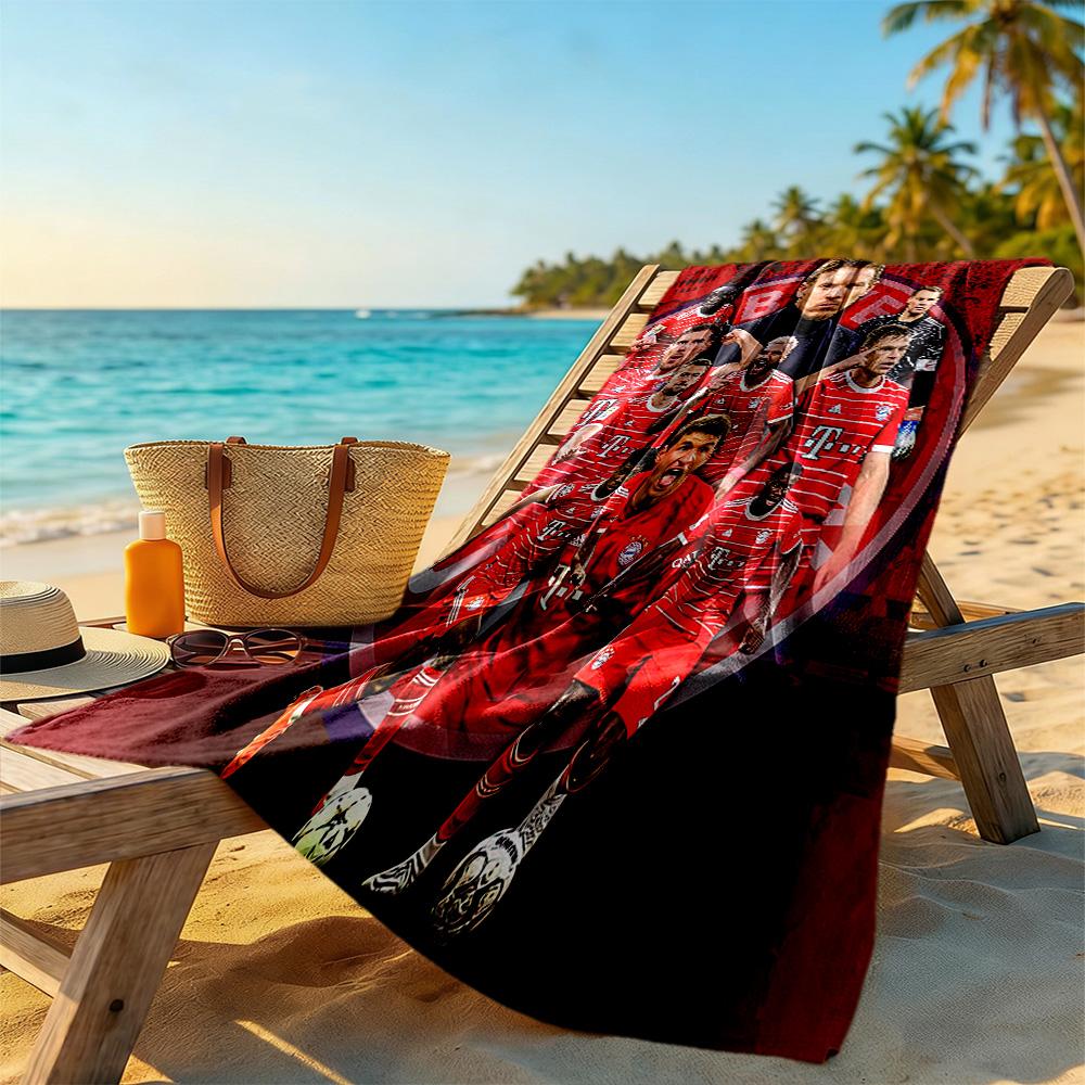 Bayern Munich Beach Towel Super Soft Microfiber Quickdry Fabric Comfortable Lightweight Perfect for Traveling Yoga Camping and Swimming