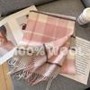 Шерстяной женский шарф Роскошный кашемировый зимний плед Накидки Повседневный клетчатый принт Пашмина Буфанда Дорожное пончо Столы Эшарп