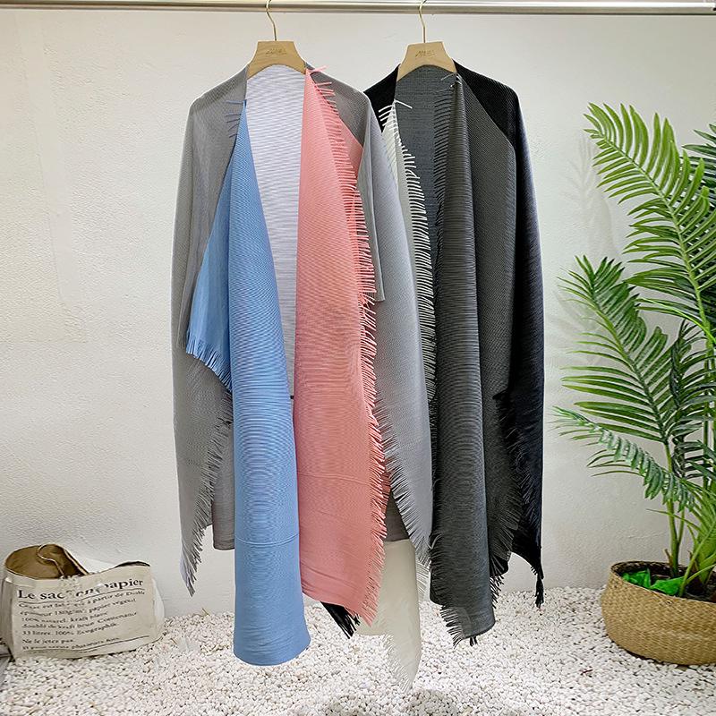 Кардиган-тренч большого размера для женщин 2024 года в стиле колор-блок с кисточками – стиль Дубая и Ближнего Востока