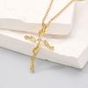 Элегантное золотое ожерелье с подвеской в виде креста - Не выцветающий рождественский подарок, цепочка для ключицы