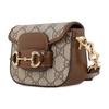 Gucci Horsebit 1955 GG Mini Bag Brown Leather Red Green Web Gold Hardware Daily Use 699760-HUHHG-8565