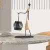 Abstract Character Girl Lantern Sculpture Candle Holder Stand Art Simple Tabletop Iron