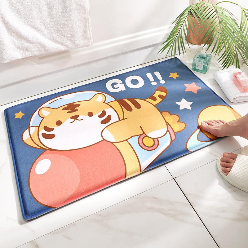 Cartoon Animal Bath Mat Diatom Mud Carpets Non Slip Shower Room Entrance Floor Foot Mats Home Toilet Kitchen Indoor Decor Rug