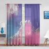 Фэнтезийные облака, розовые, фиолетовые, синие тюлевые шторы для украшения гостиной, шифоновая прозрачная вуаль, занавески для кухни, спальни, шторы