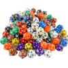 D20 Polyhedral Dice 19.7mm TRPG DND Digital Dice Game Set 20 Sides 10Pcs for Party Board Game