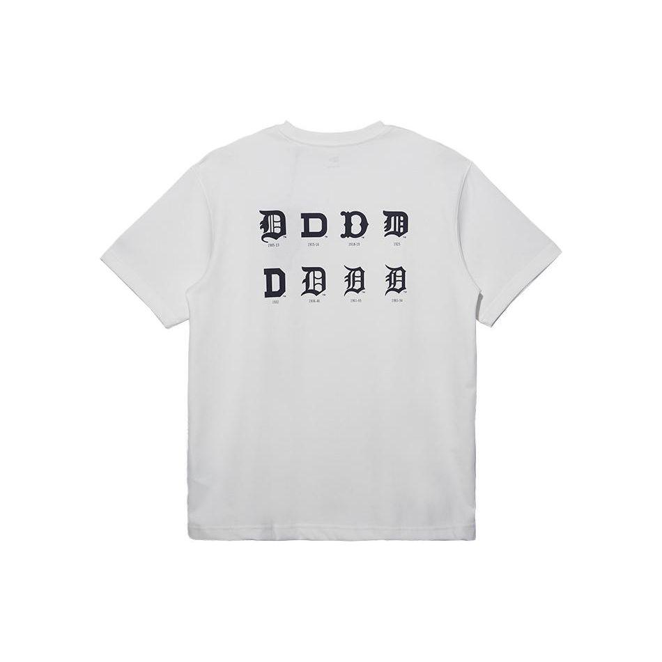 New Era Унисекс повседневная футболка с круглым вырезом, вязаная, вышитая, коллаборация с MLB, буквы, верхний цвет: кремовый, 13546448