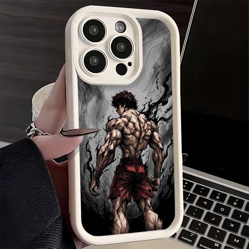 Чехол для телефона iPhone 17 Air 16E 15 16 Pro Max Аниме-чехол Baki the Grappler 14 Plus 13 12 Mini Мягкий силиконовый чехол Fundas