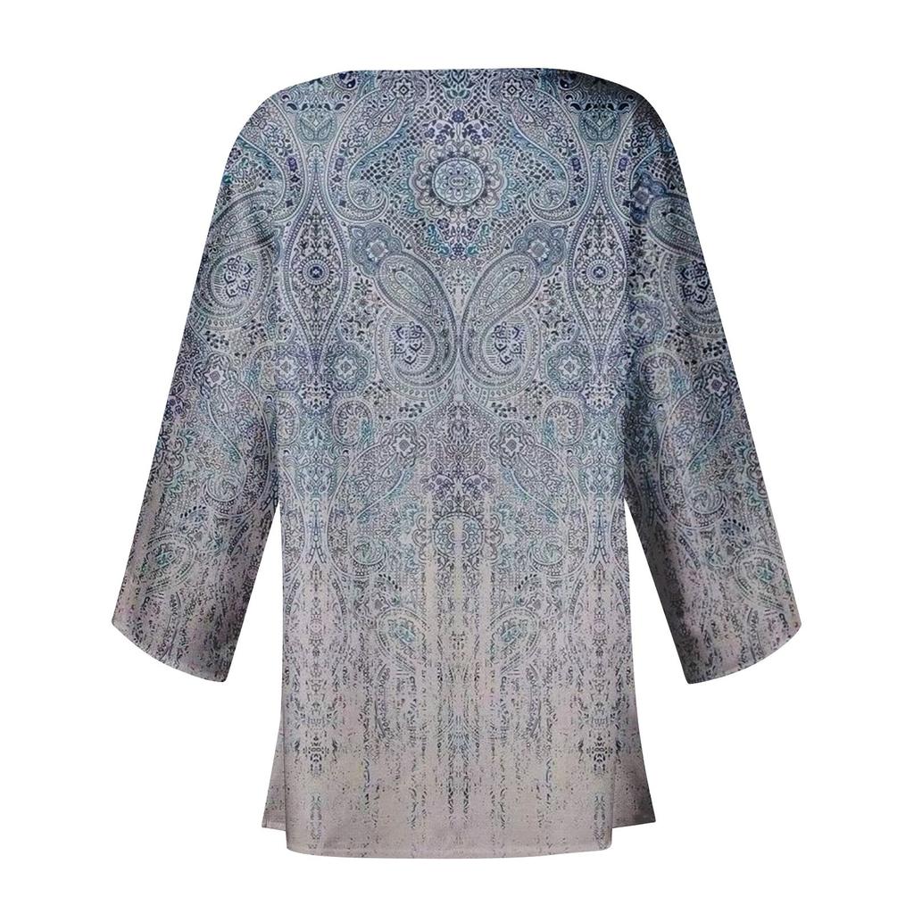 Женская повседневная модная легкая куртка средней длины с принтом в стиле ретро, кардиган