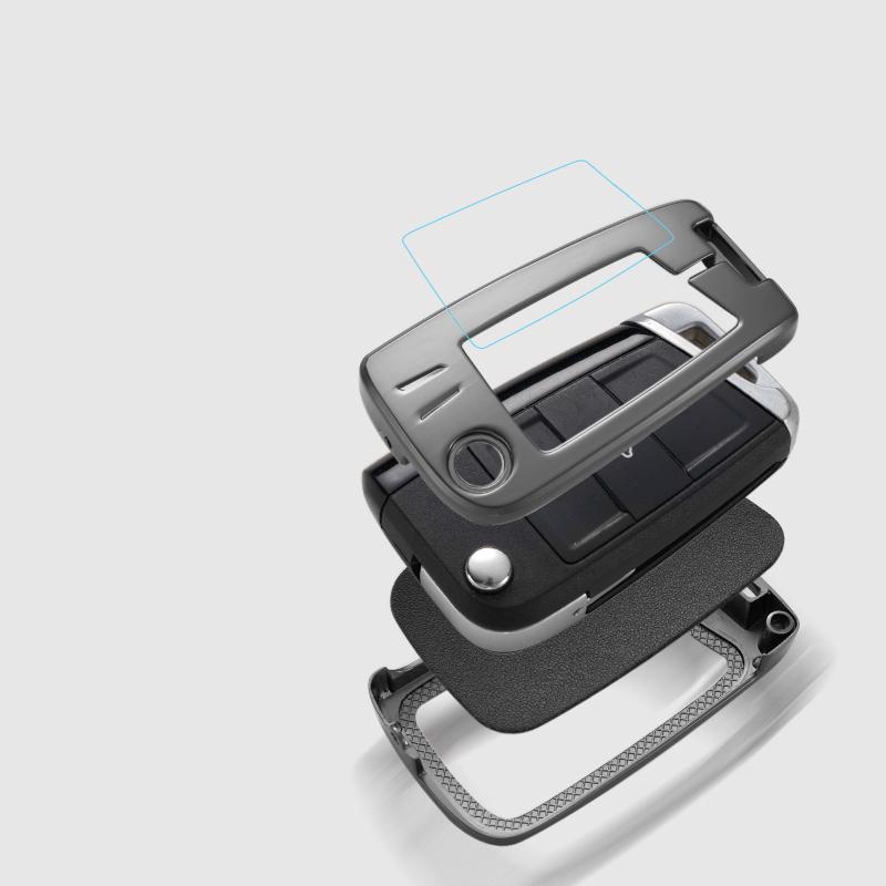 Металлический чехол для ключей от автомобиля для Volkswagen VW Polo Golf 7 MK7 Tiguan passat для Skoda Octavia Kodiaq Karoq для Seat Ateca Leon, сумка для ключей