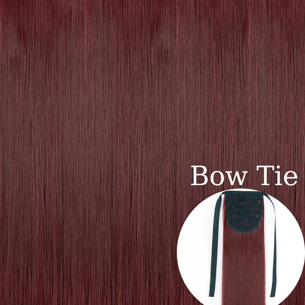 MERISIHAIR 22 34 дюйма синтетические прямые волосы для наращивания хвоста натуральный галстук-бабочка шиньон конский хвост наращивание волос для женщин