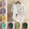 Women's Fashion Giraffe Prined Short Sleeve T-shirt Loose Cotton Shirt Casual Loose Summer Blouse Tops Plus Size