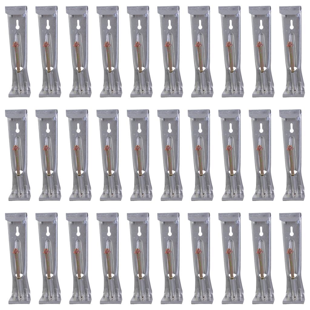 30Pcs Gutter Hangers Quick Screw Clip Hide Bracket for 5 Inch K Styles Sturdy Aluminum Gutters Includes Hex Drill Bit