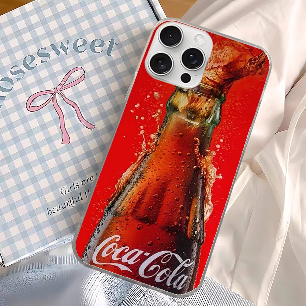 C-CocaC-Cola Для iPhone 14 Pro Max 13 17 11 16 12 15 Air Plus Матовый Цветной Чехол для Телефона