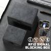Коробка Фарадея Чехол для блокировки RFID-сигнала Кожа Crazy Horse Защита от кражи Экранирование для ключей автомобиля, банковских карт, смартфона