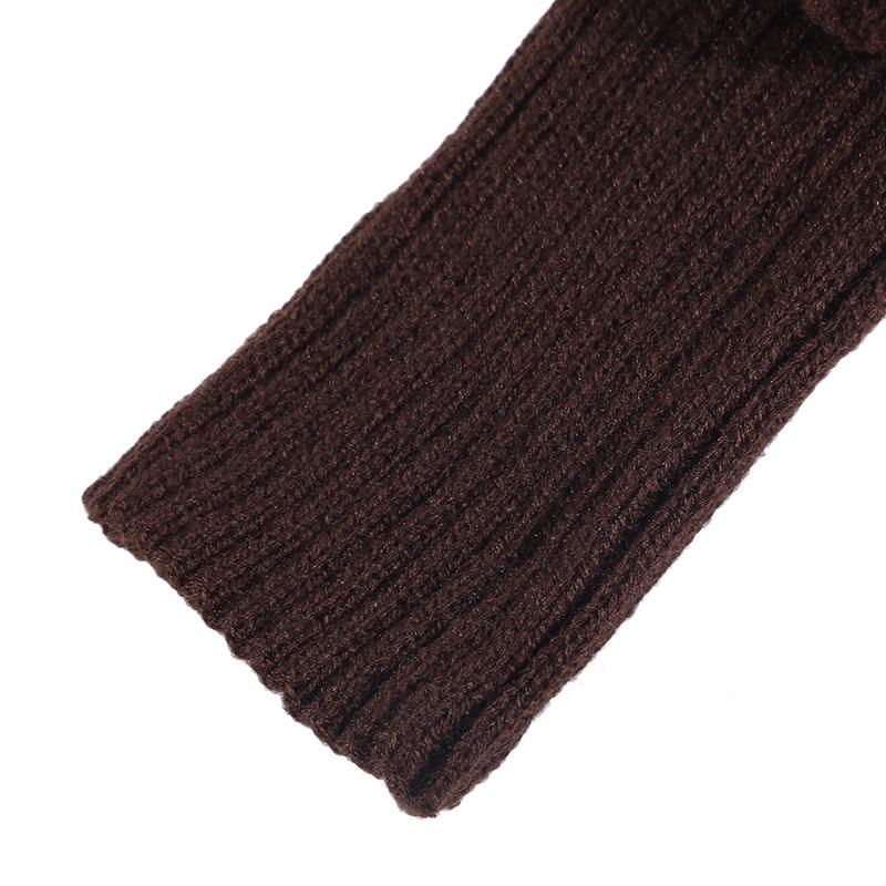 Women Girls Fashion Knitted Leg Warmers Cable Knit Footless Boot Socks Winter Kawaii Leg Sleeves with Balls