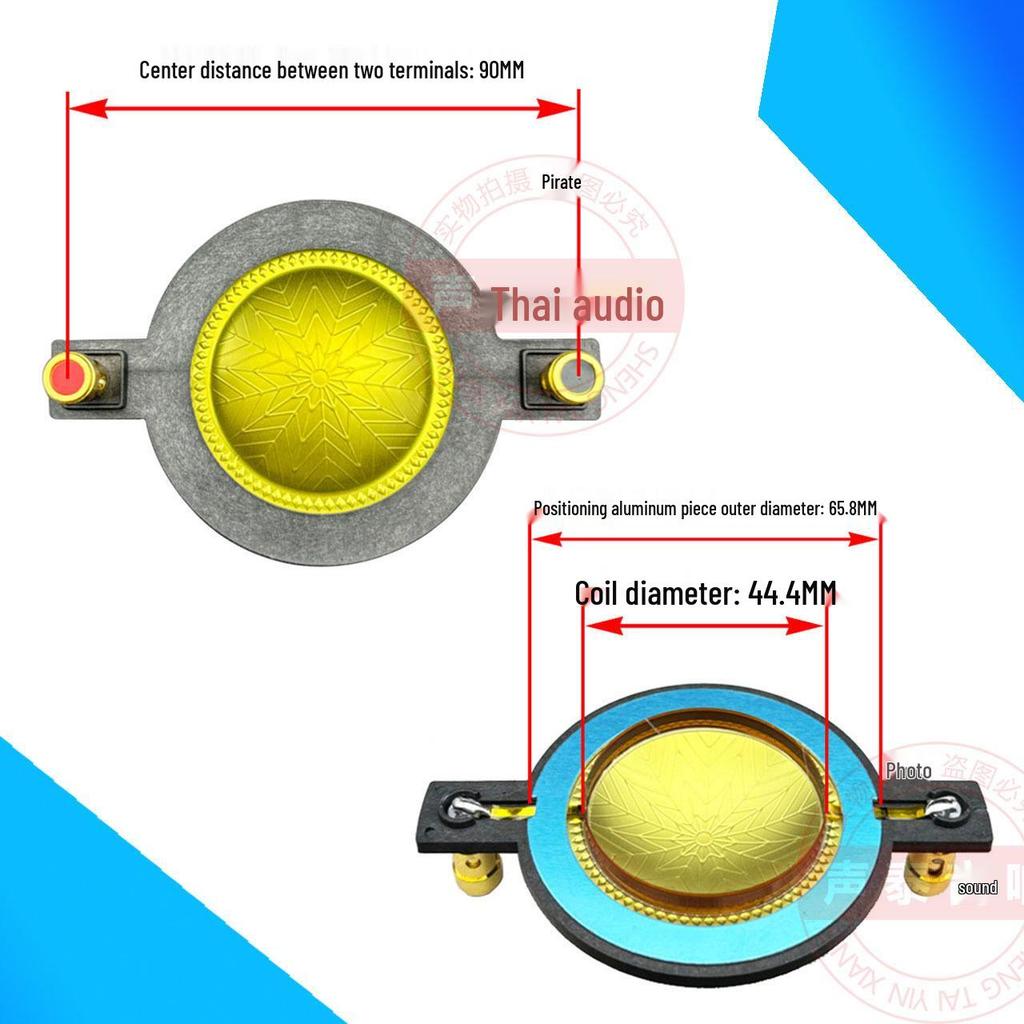 44.4mm Tweeter Voice Coil with Pillar Titanium Diaphragm, Round Flat Wire, 44 Core Speaker Coil, Multiple Options Available