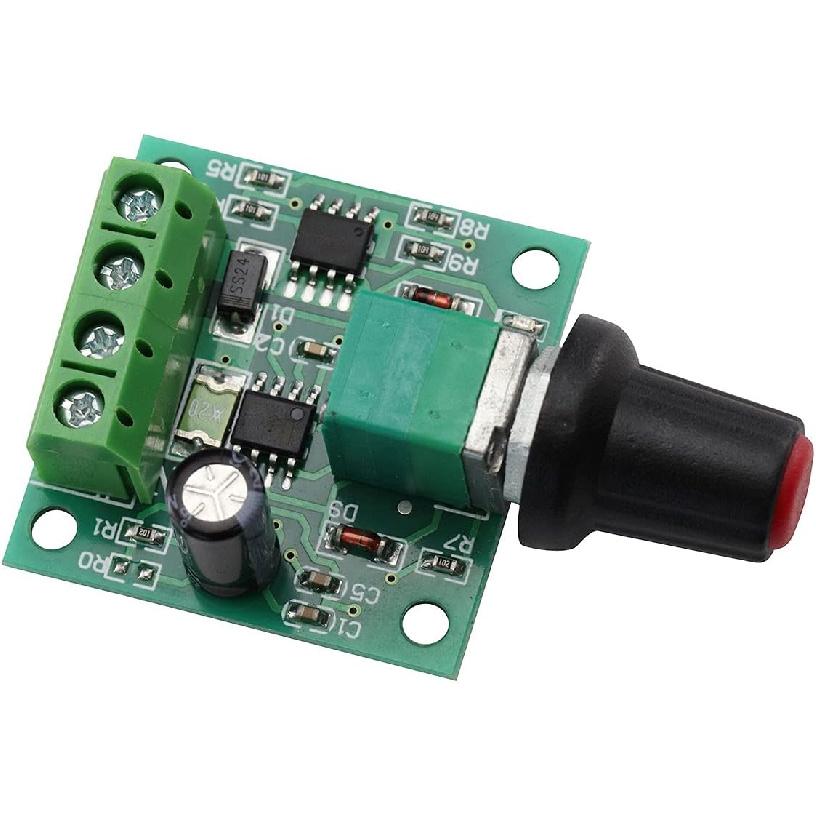 6PCS DC PWM Motor Speed Controller 1803BK 1803B Adjustable Driver Switch with Speed Control Knob DC 1.8v 3v 5v 6v 12v 2A 30W Low Voltage