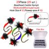 25 шт./кор. Multiclor Hackle Butt Fly Fishing Nymph влажная искусственная приманка для ловли форели муравья