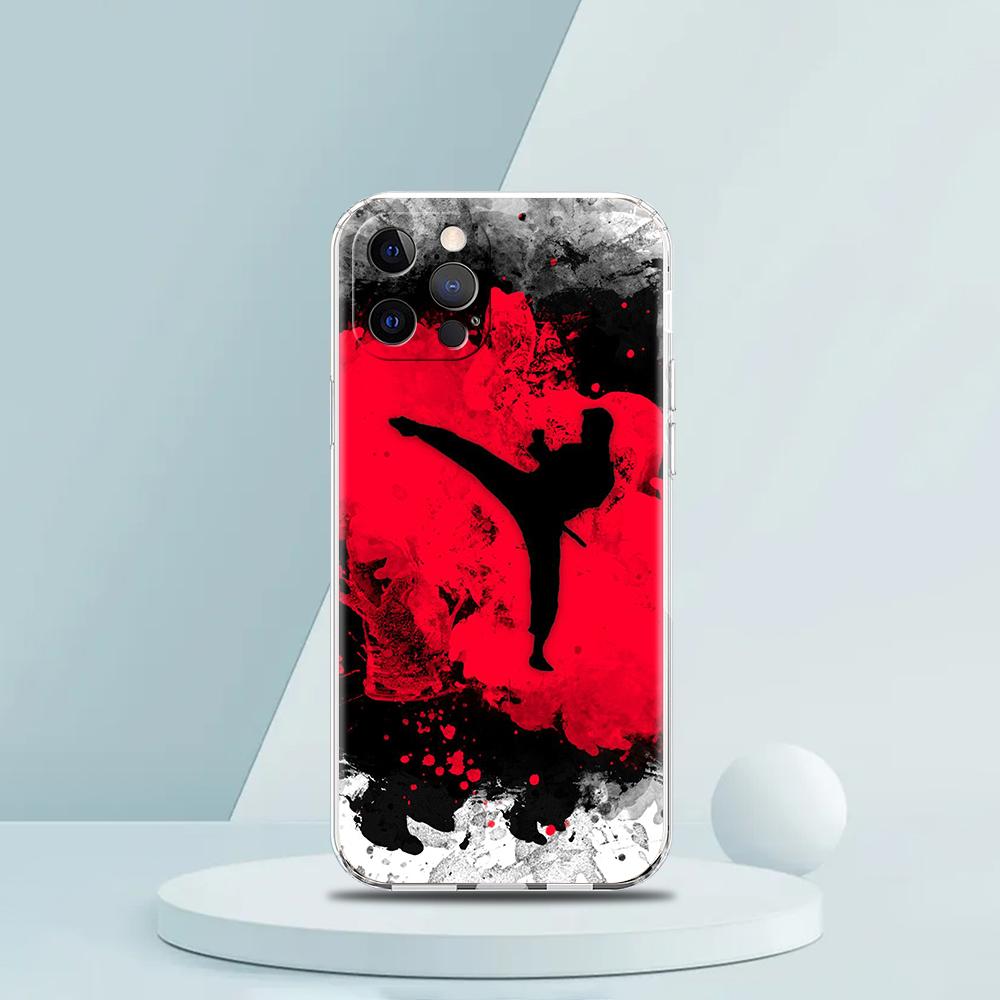Чехол для телефона Кунг-фу Тхэквондо Каратэ для iPhone 16 15 14 13 12 Pro Max Чехол Прозрачный для iPhone 11 Pro Max 7 8 Plus XS XR Сумка