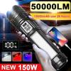 50000LM High Power Led Flashlights Built-in Battery 15000mah Flash Light Emergency Spotlight Most Powerful Lantern