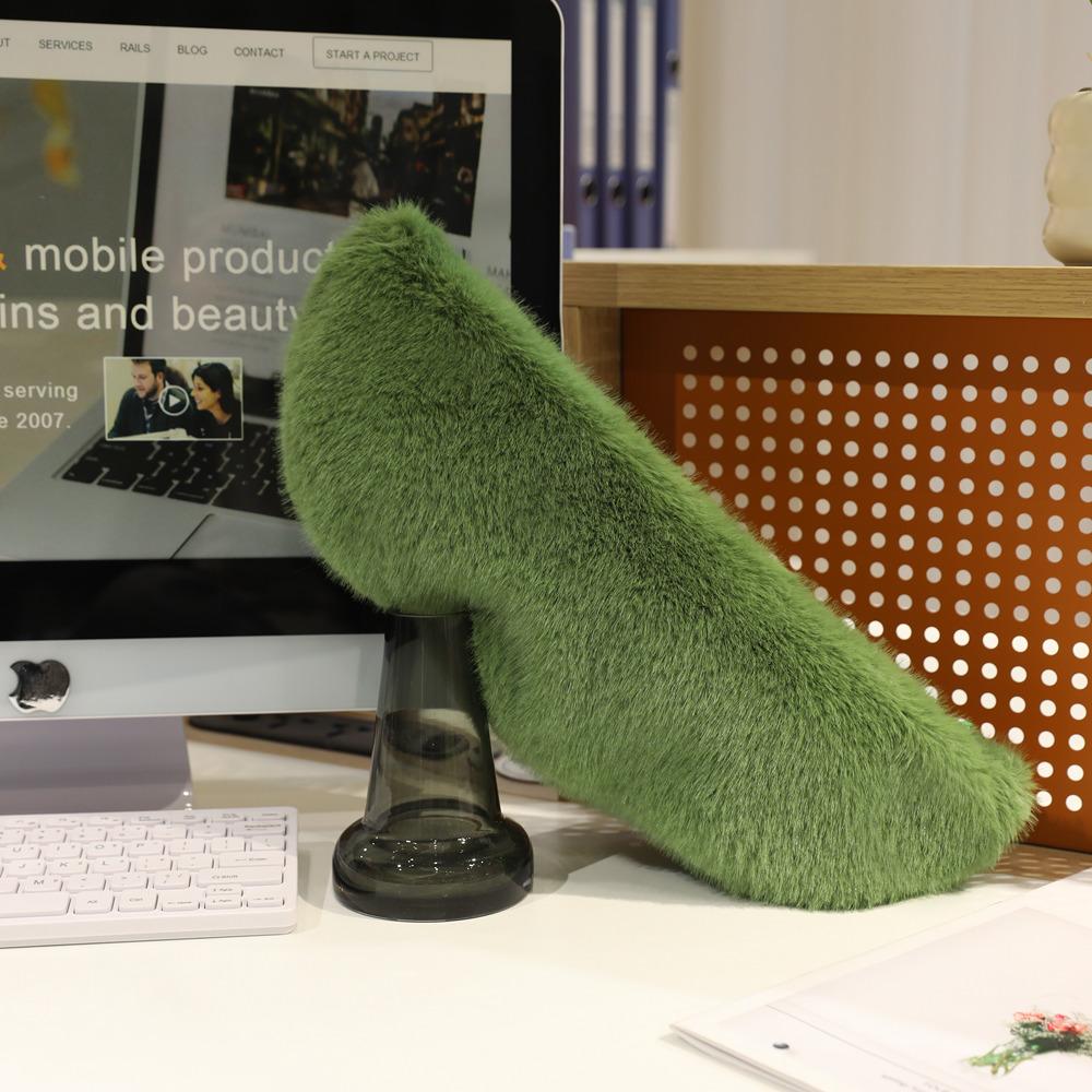 Cartoon Green Soybeans Pea Pod Plush Toy Kawaii Keychian Stuffed Doll Plant Pendant Hangings Bag Home Decor Kids Birthday Gift