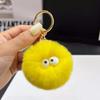 Cute Plush Coal Ball Charm: Keychain & Backpack Accessory