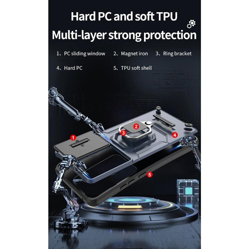 Военный защитный чехол-держатель Armor для OPPO A79 A2 Realme C67 12 11F F25 Pro + C65 4G чехол для телефона с кольцом-подставкой, жесткая задняя крышка с полной защитой