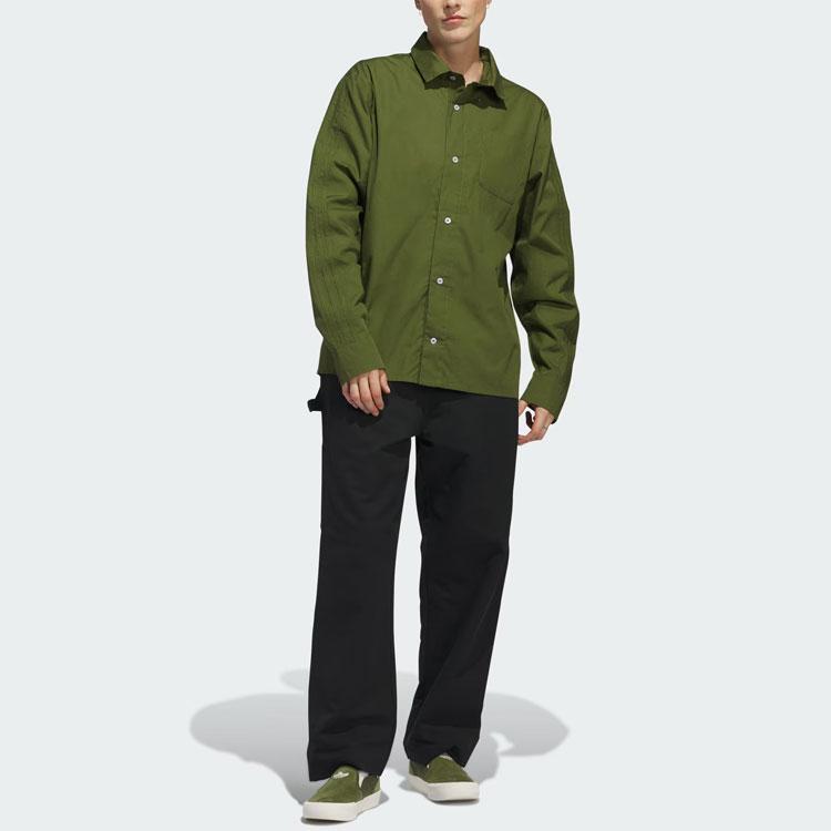 Adidas Originals Shmoofoil Спортивная рубашка с длинными рукавами на пуговицах Топы унисекс Wild-Pine IU0081