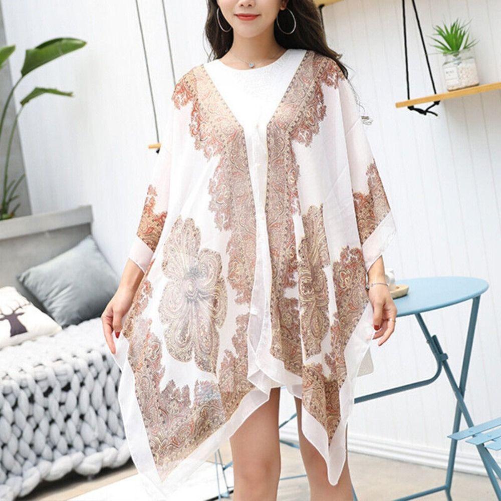 One Size Shawl Scarf Chiffon Poncho Fashion Beach Cover Up Women