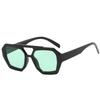  Vintage Square Sunglasses for Women Men Thick Frame Double Bridges Eyewear Female Fashion Polygon Sun Glasses