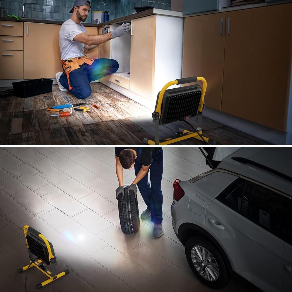 Светодиодный портативный перезаряжаемый рабочий 6 ABS IP65 мобильный знак предупреждения стихийных бедствий аварийная рыбная ночь строительство аккумулятор зарядный кабель прожектор,