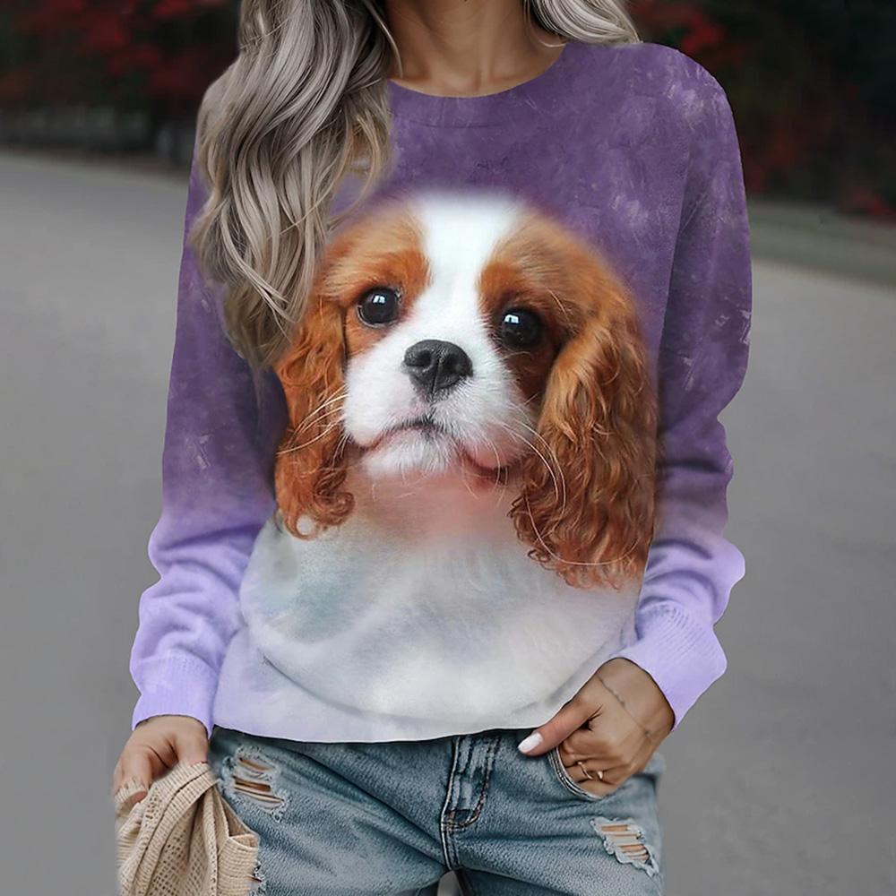 3D Милый Кот Принт Длинные Рукава Рубашки Весна И Осень Смешные Зимние Топы Стиль Кавайи Уличная Одежда Толстовки Свитшоты Для Женщин