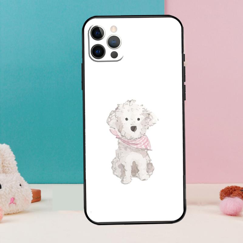 Чехол для телефона с изображением щенка породы Бишон Фризе для iPhone 17 Air 16 15 14 13 12 11 Pro Max 12 13 mini 15 16 Plus 16e Чехол Coque