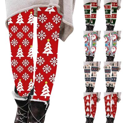 Женская мода, эластичные брюки с принтом на Хэллоуин, повседневные домашние брюки для сна