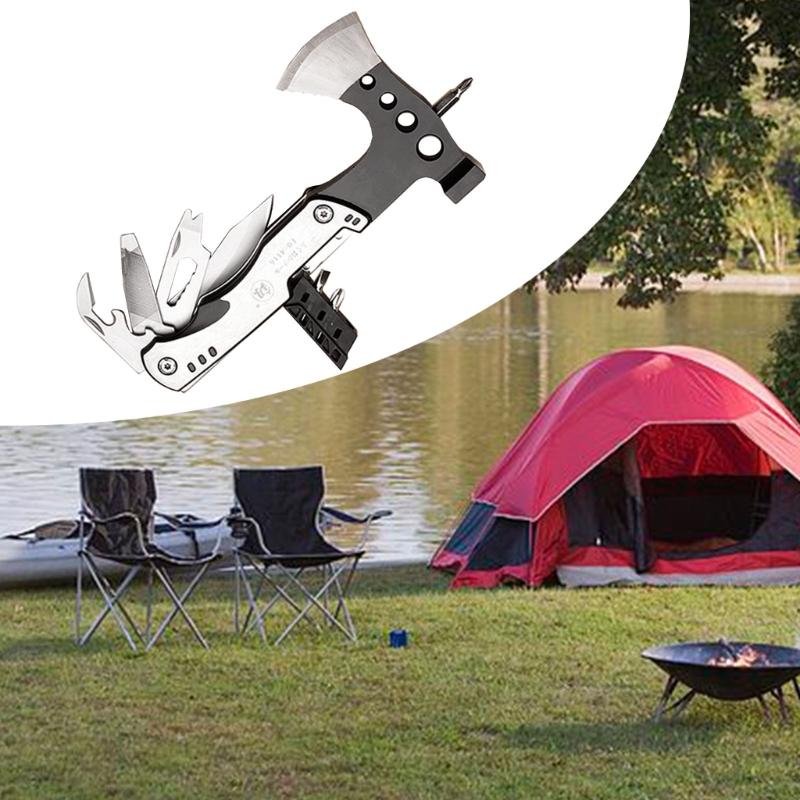 Camping Multitool Hatchets Multi Plier Survival Gear for Outdoor Hunting Hiking Escape Tool With Hammer Knife