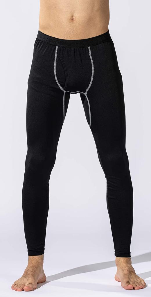 Зимние внутренние длинные леггинсы Otafuku Gloves [сохранение тепла, впитывание пота, быстросохнущие, открытая передняя часть, компрессионные мужские] JW-165 черные L