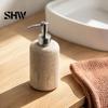 Easy to Refill Soap Dispenser Resin Refillable Dispenser, Liquid Hand Shampoo Container, Empty Pump Lotion Bottle for Bathroom Kitchen Countertop Leak