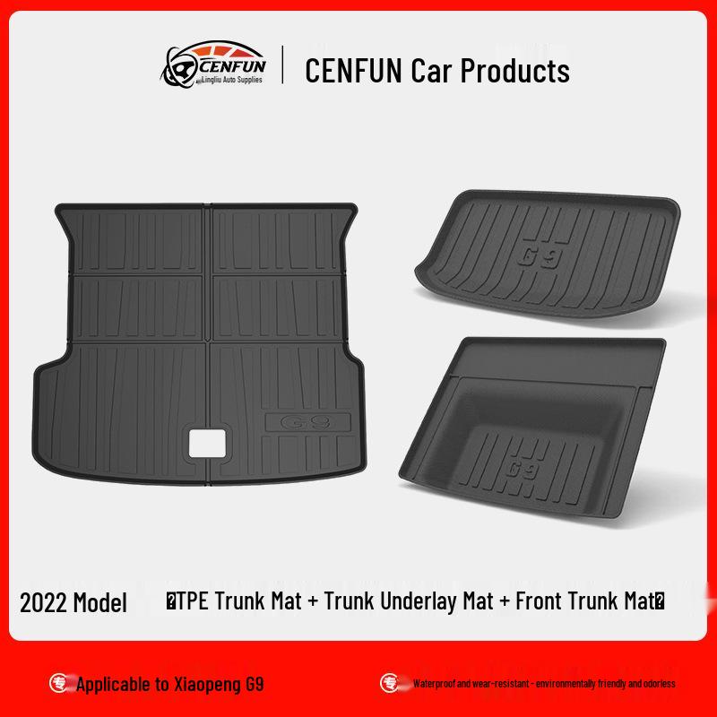 Коврик в багажник и защита заднего сиденья Xpeng G9 2024 - TPE, без запаха, экологичный
