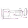TV Cabinet Smoked Oak 160 x 35 x 55 cm Wood Based Panel