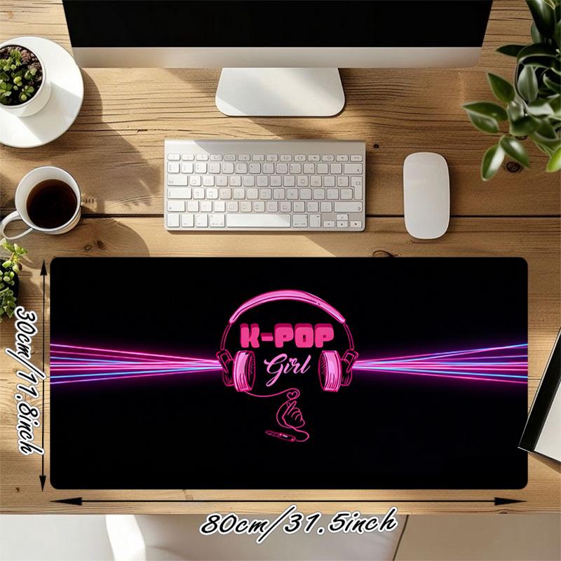 Kpop Vibes Xl Gaming Mouse Pad Nonslip Rubber Base Stitched Edge Waterproof Desk Mat For Pc Laptop Gamer Office Computer Accessories C927401