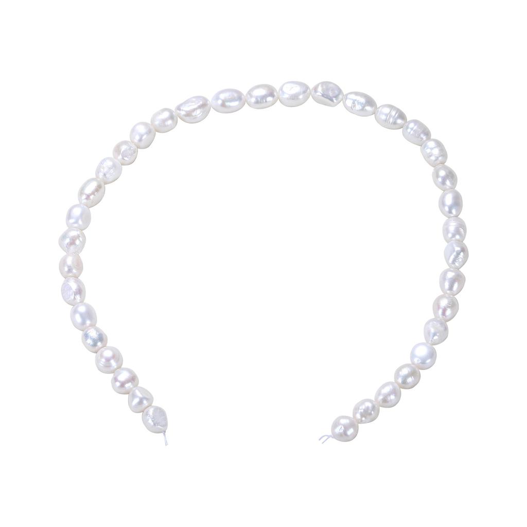 Baroque natural freshwater pearls, white, double-polished, with straight holes for stringing DIY necklace bracelet jewelry accessories